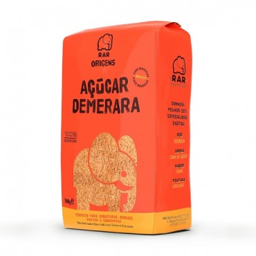 Açúcar Demerara RAR Embalagem 500g 1Un.
