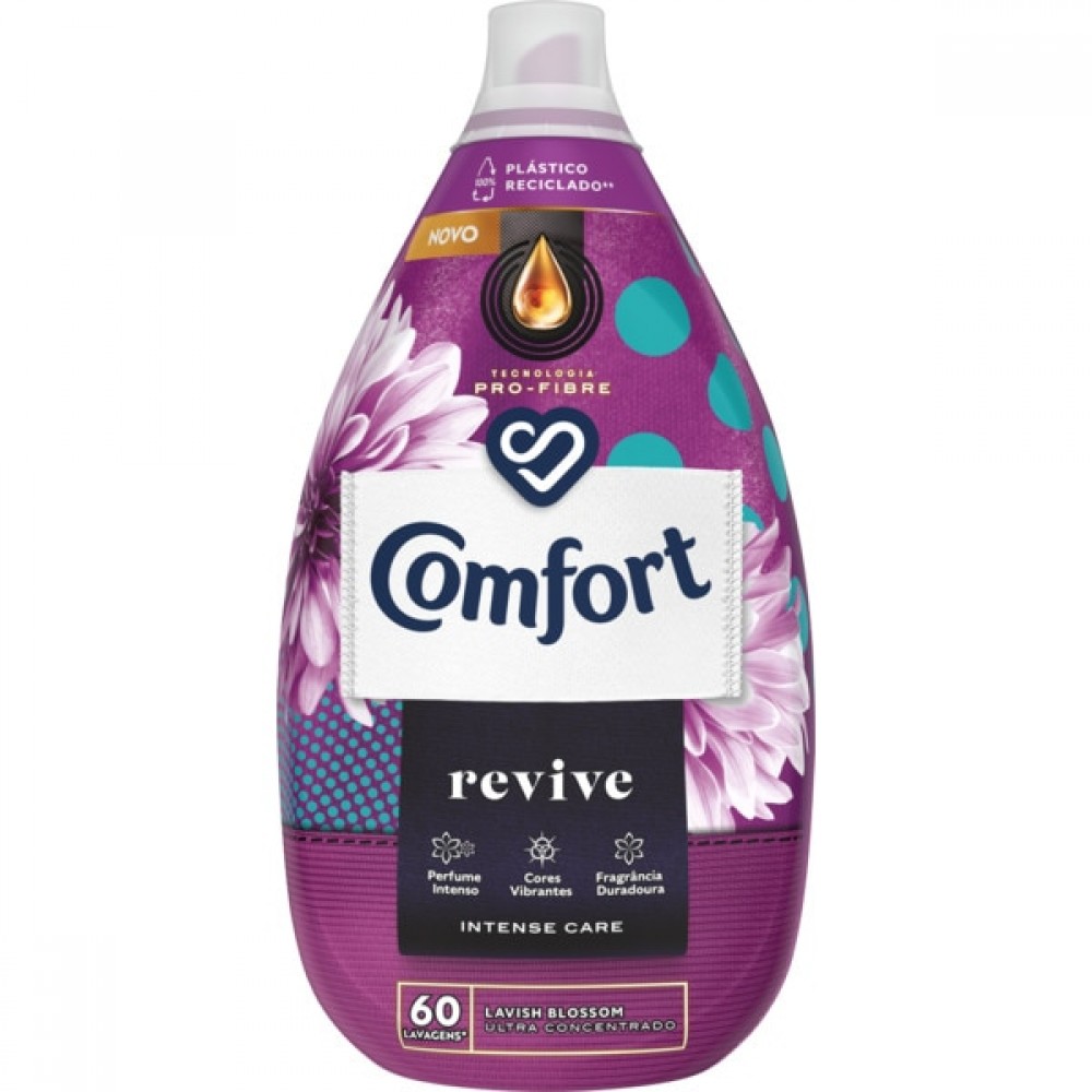 Amaciador Roupa Revive Concentrado Comfort 60 Doses 900ml 1Un.