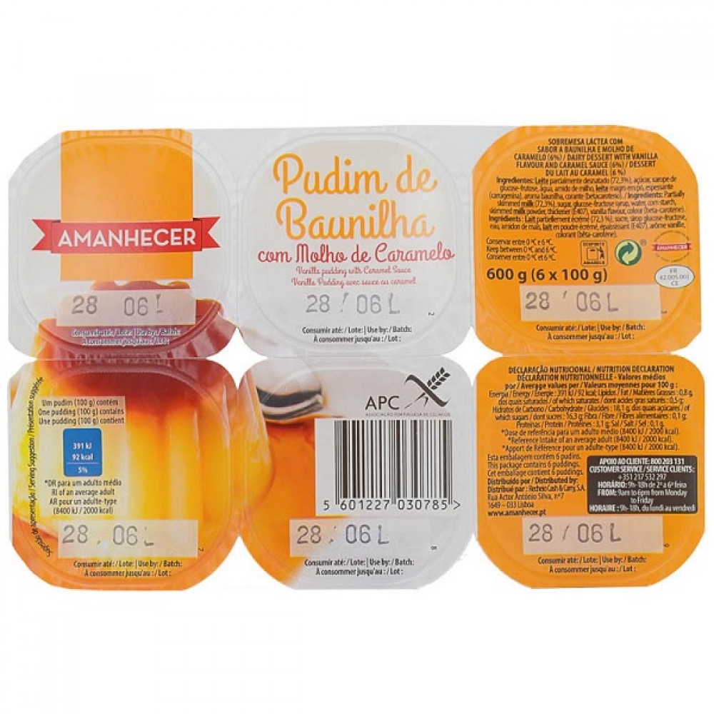 Pudim Baunilha Molho 6x100g