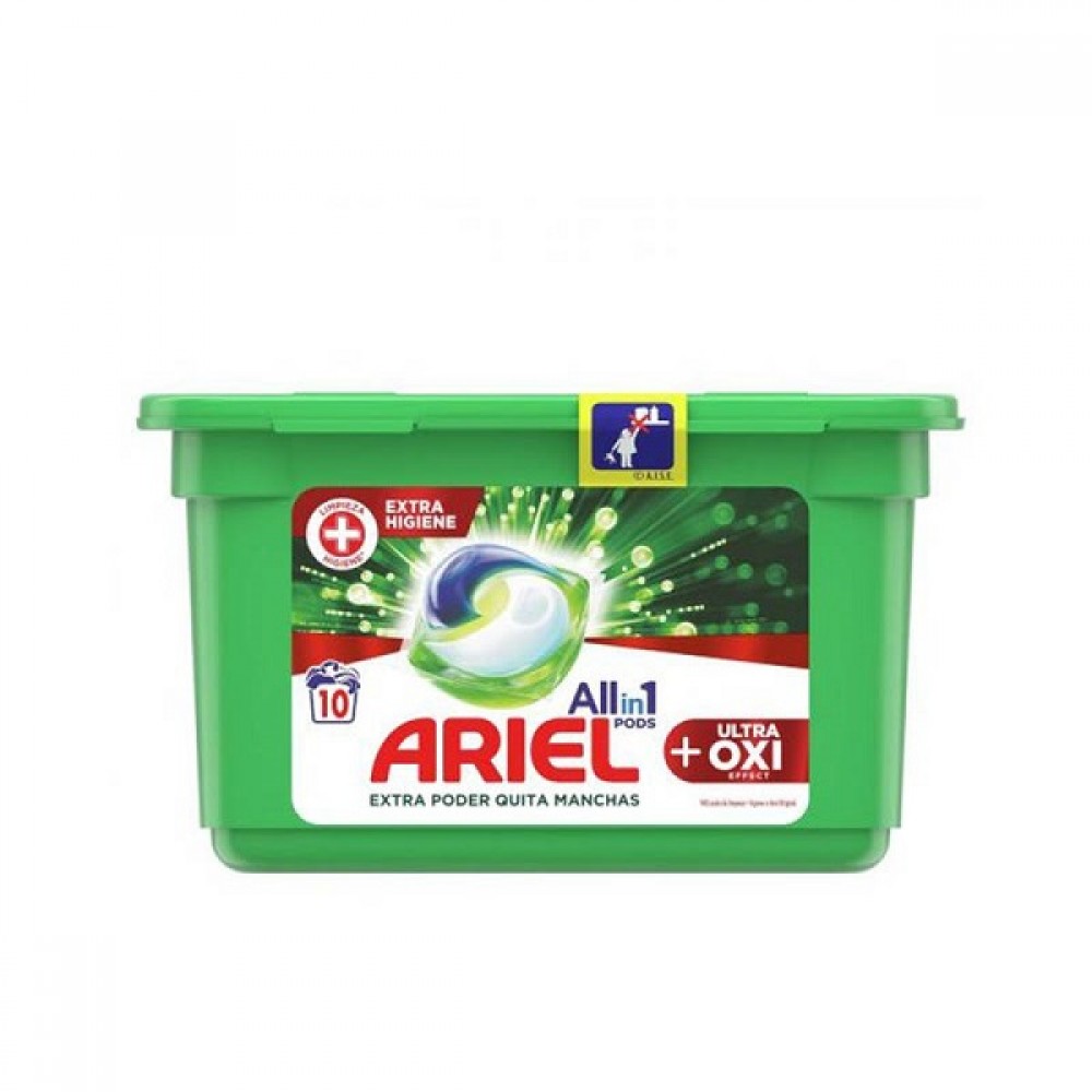 Ariel capsulas tudo em 1 10uni.