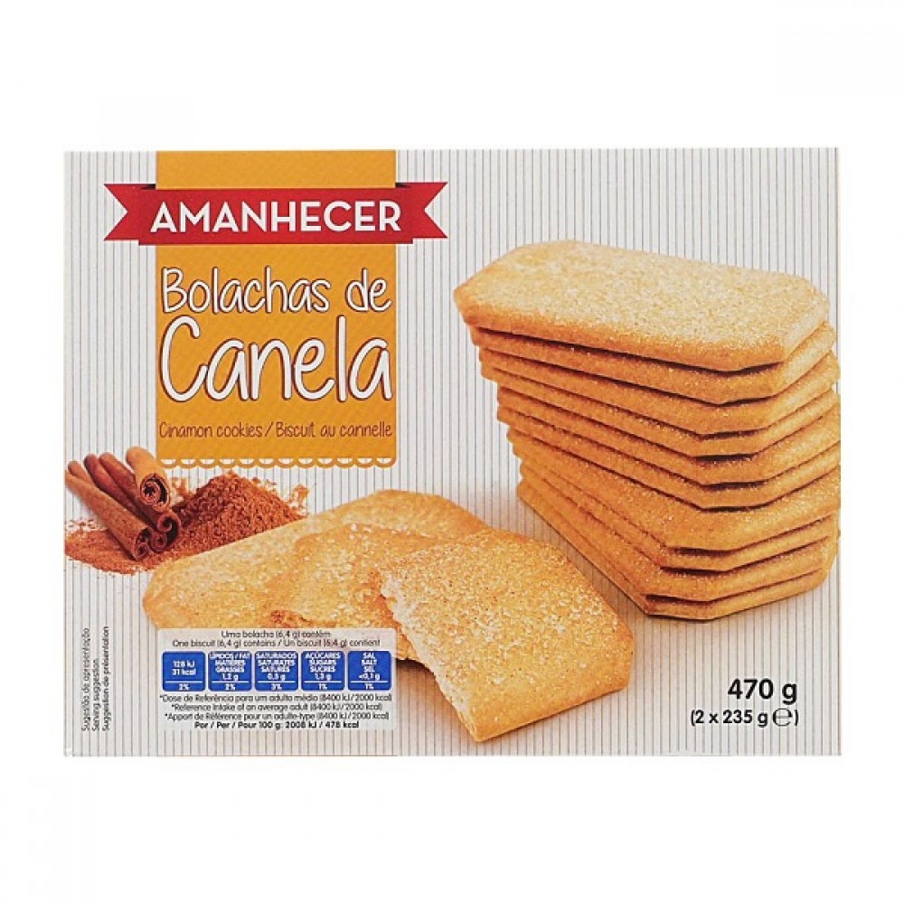 Amanhecer Bolacha Canela 470g 1Un.