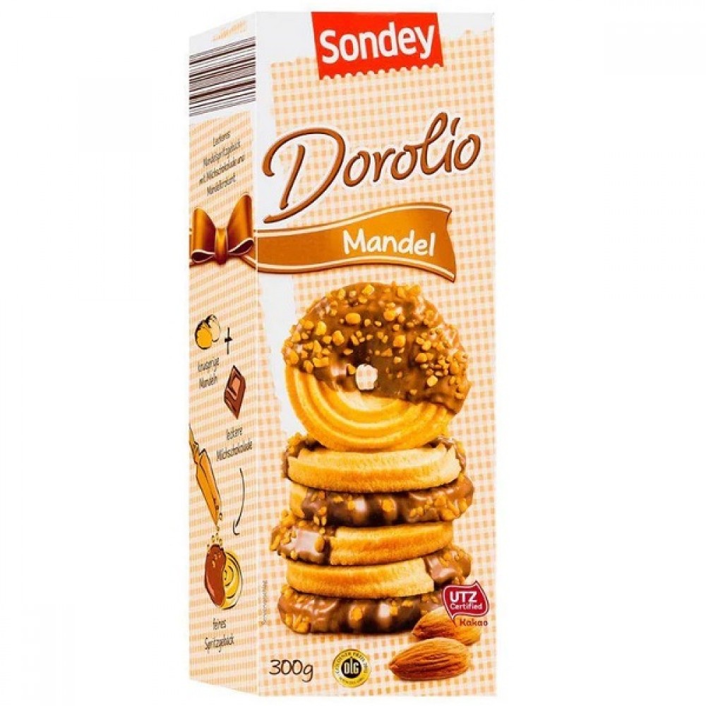 Bolachas Amêndoas Dorolio Sondey Embalagem 300g 1Un.