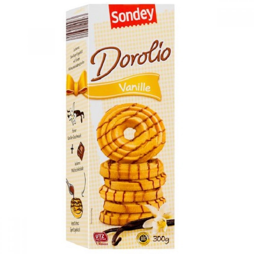 Bolachas Baunilha Dorolio  Sondey Embalagem 300g 1Un.