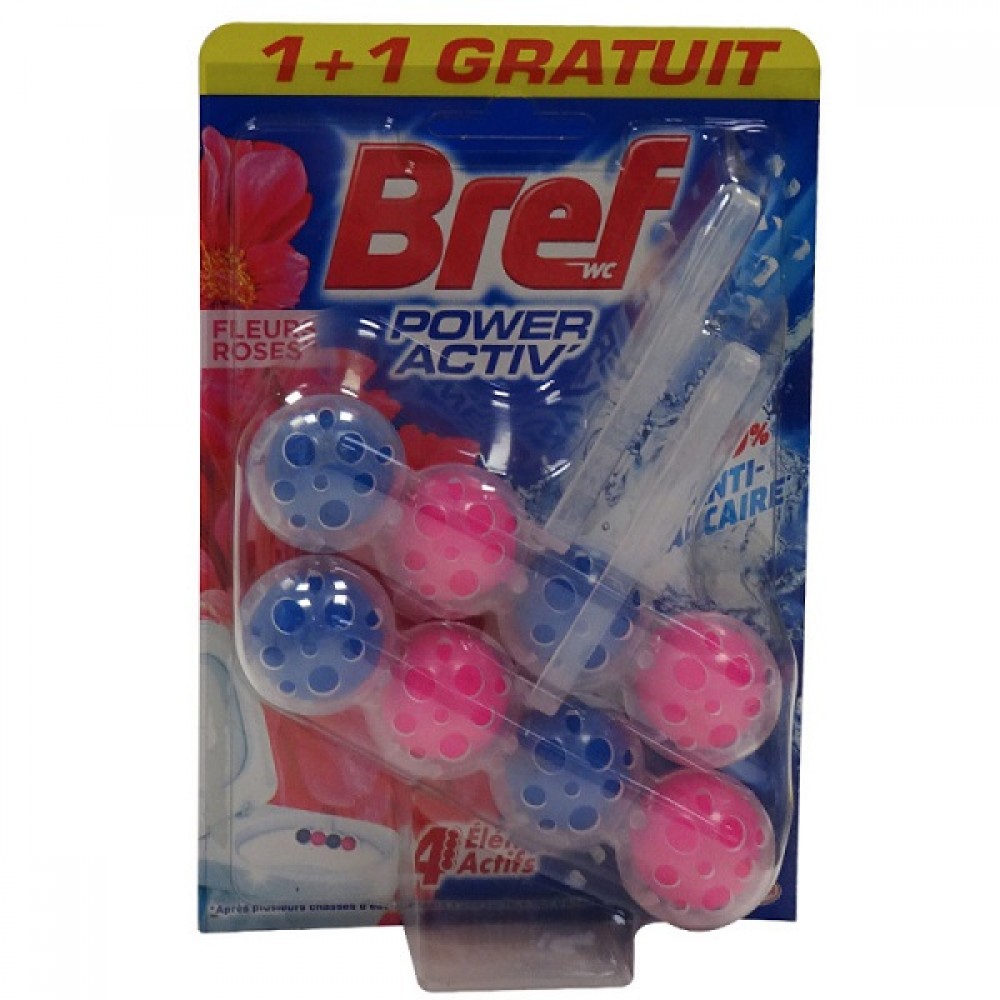 Bref WC Power Active Flores Cor de Rosa 2X50g 1Un.