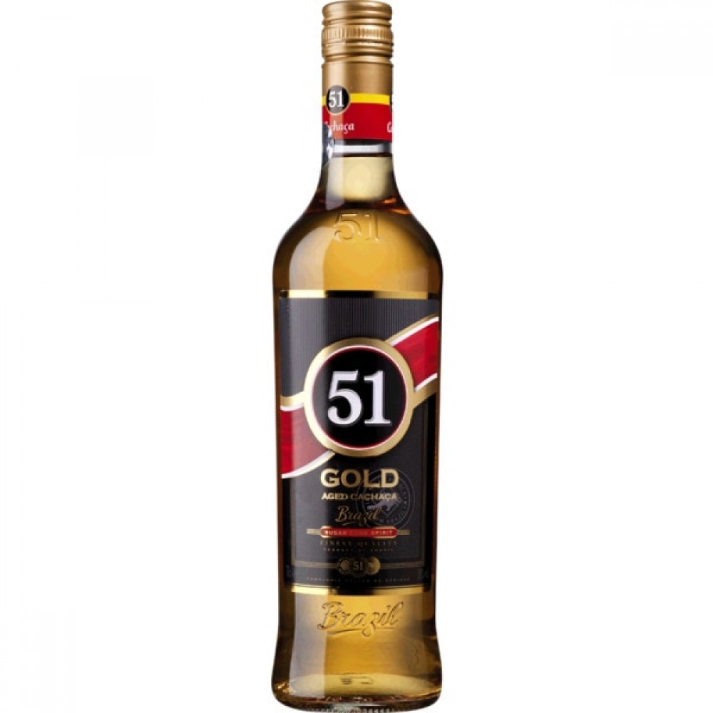 Cachaça 51 Gold Aged Brasil 70cl 1Un.