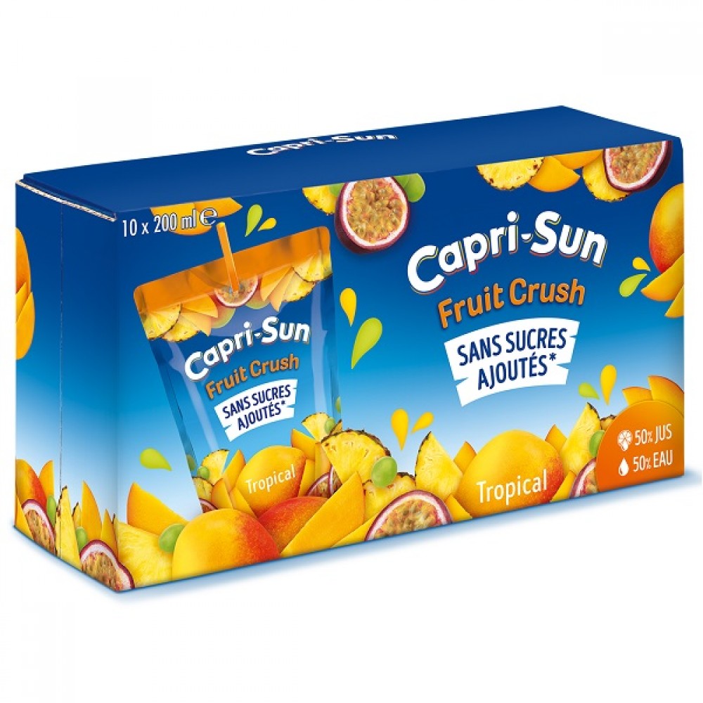 Capri Sun Tropical Fruit Crush Pacote 10x200ml 1Un.