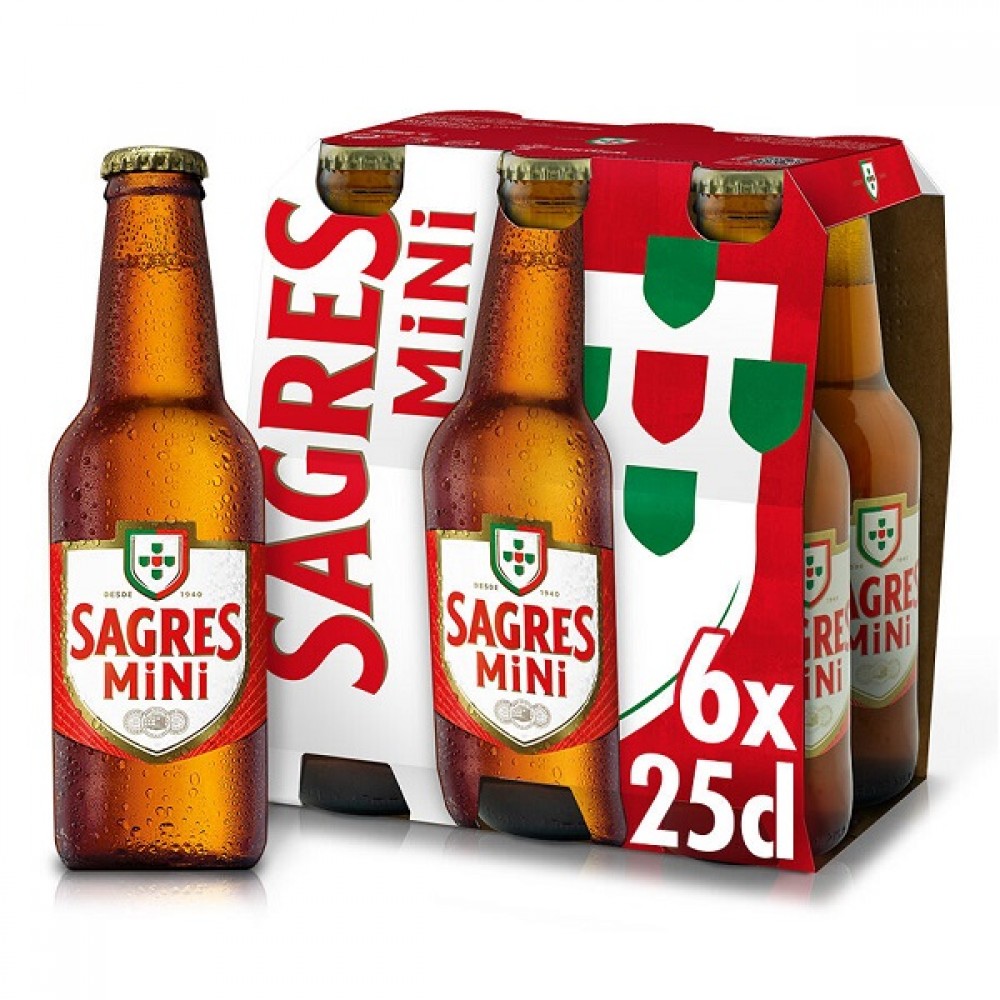 Cerveja Sagres Branca TP 6x25cl 1Un.