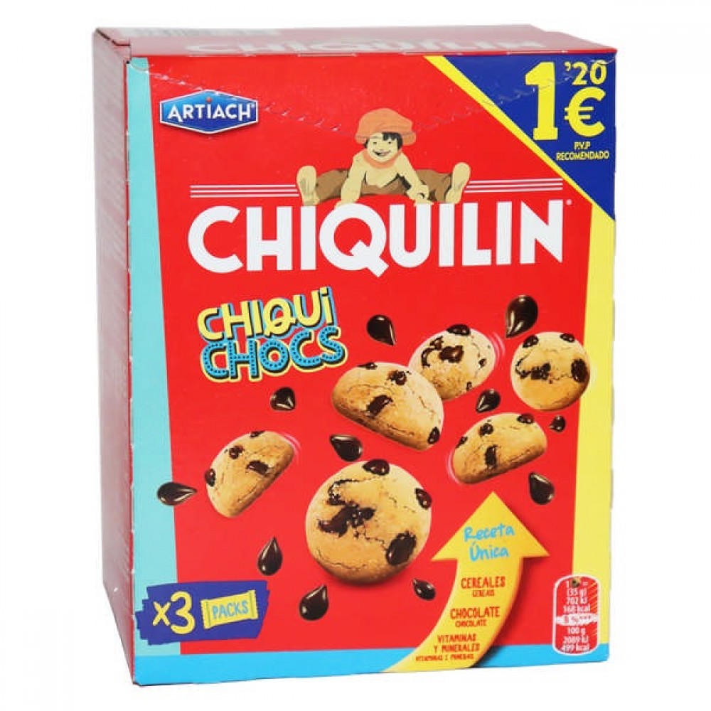 Chiquilin Bolachas ChiquiChocs Artach Embalagen 105g 1Un.