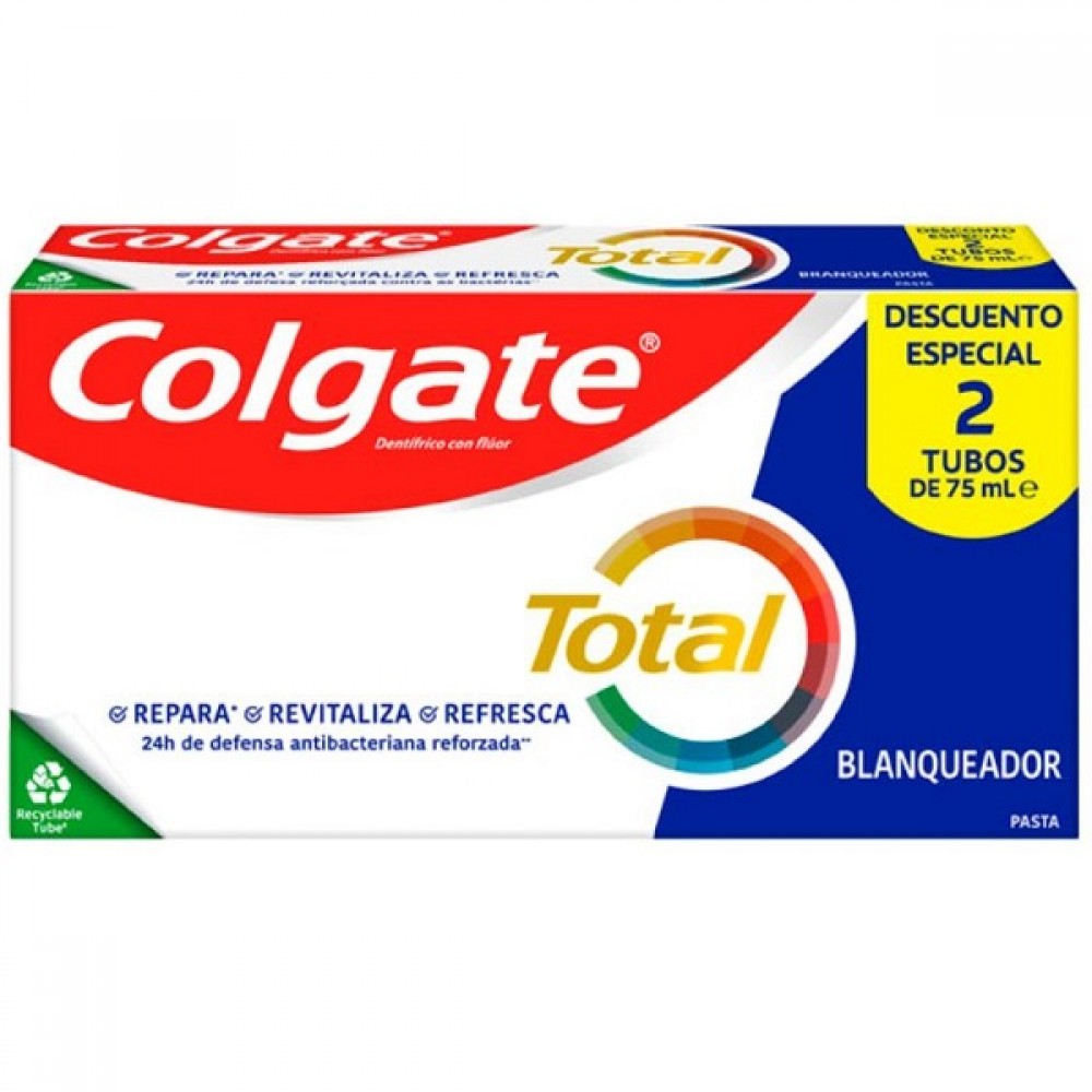 Colgate Total Branqueador 2x75cl