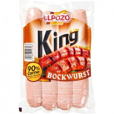 Elpozo King Salsichas Bockwurst Embalagem 330g 1Un.