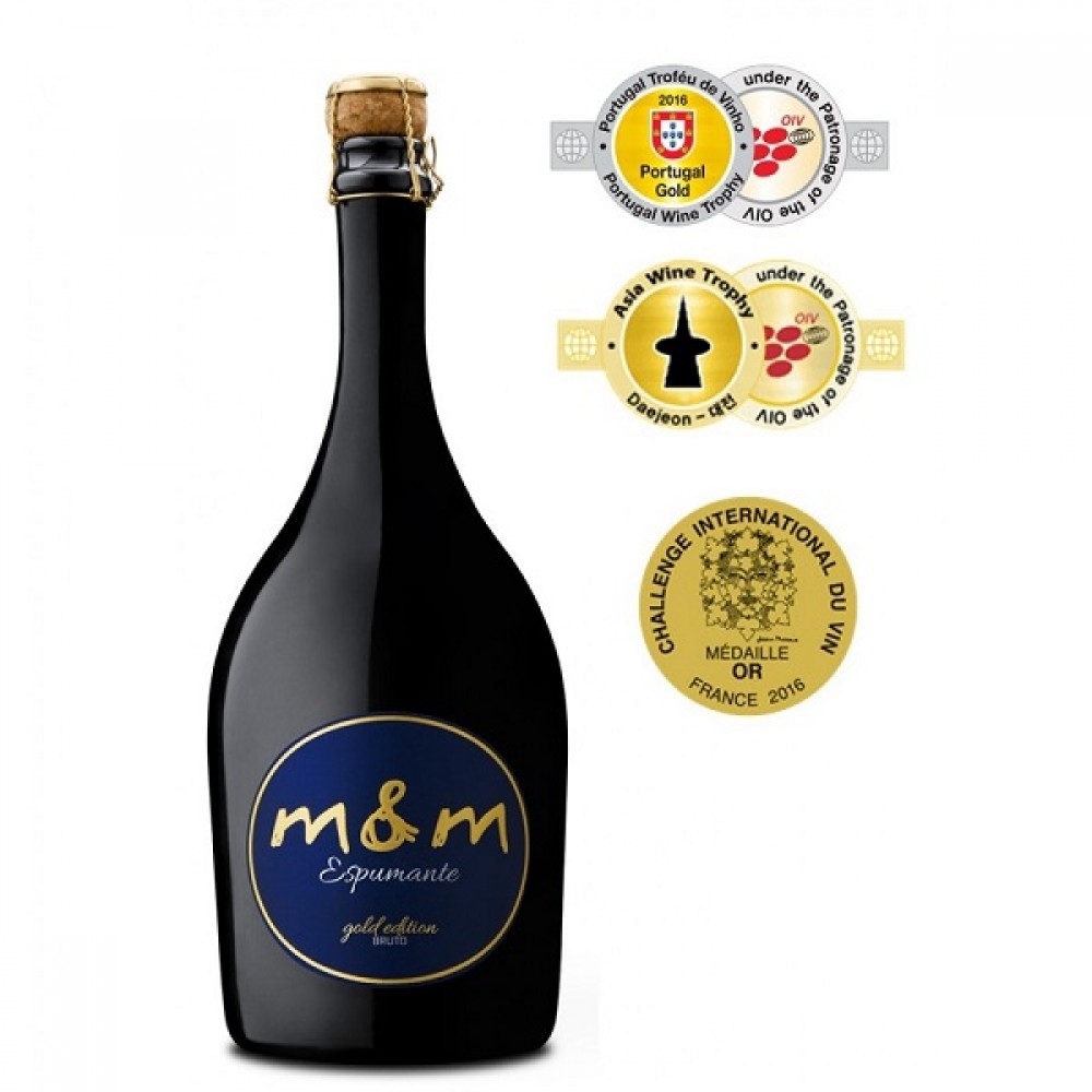 M&M Espumante Bruto Branco Gold 75cl