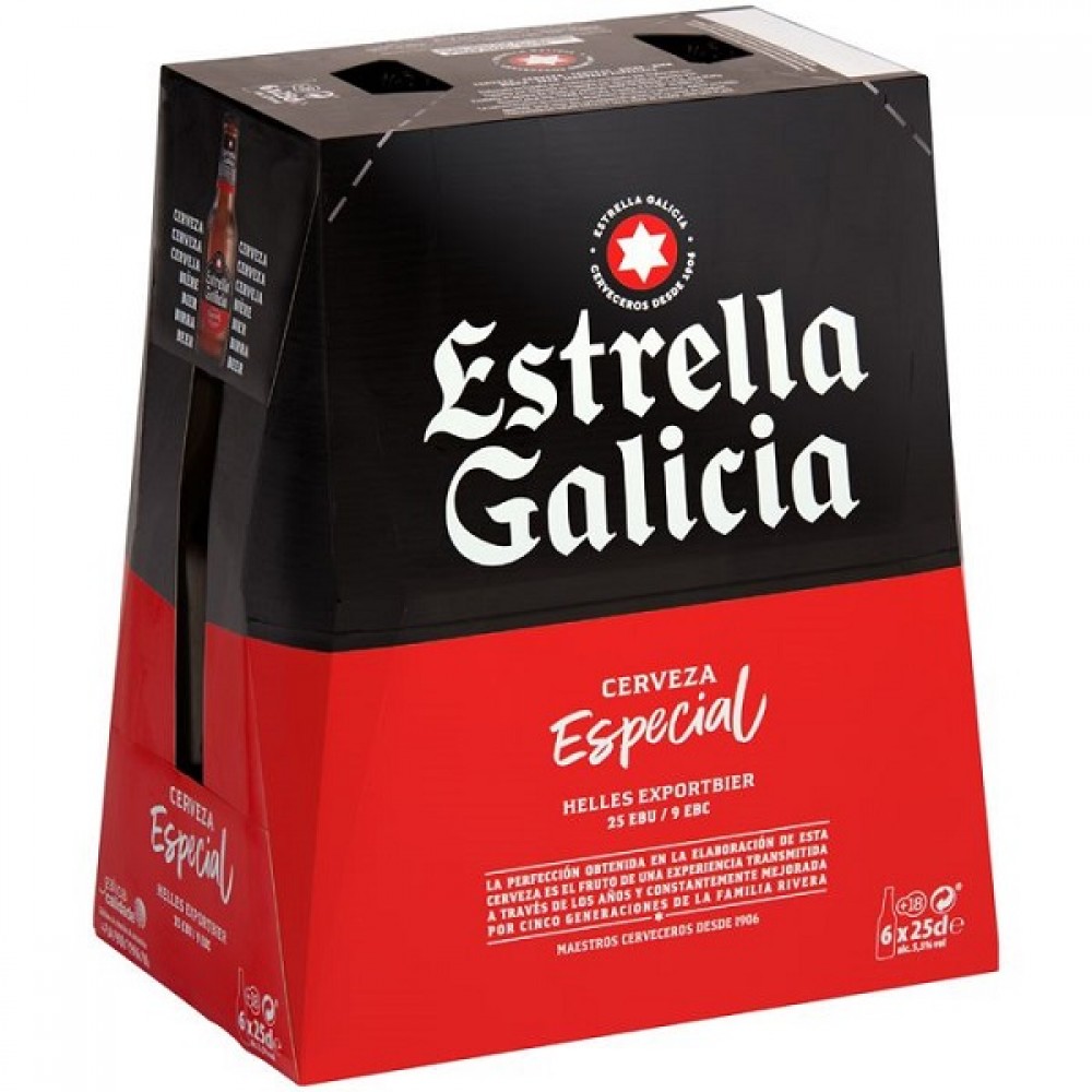 Estrella Galicia Cerveja 6x25cl