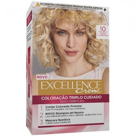 Excellence Creme Nº 10 Louro Clarissimo Coloração 192ml 1Un.