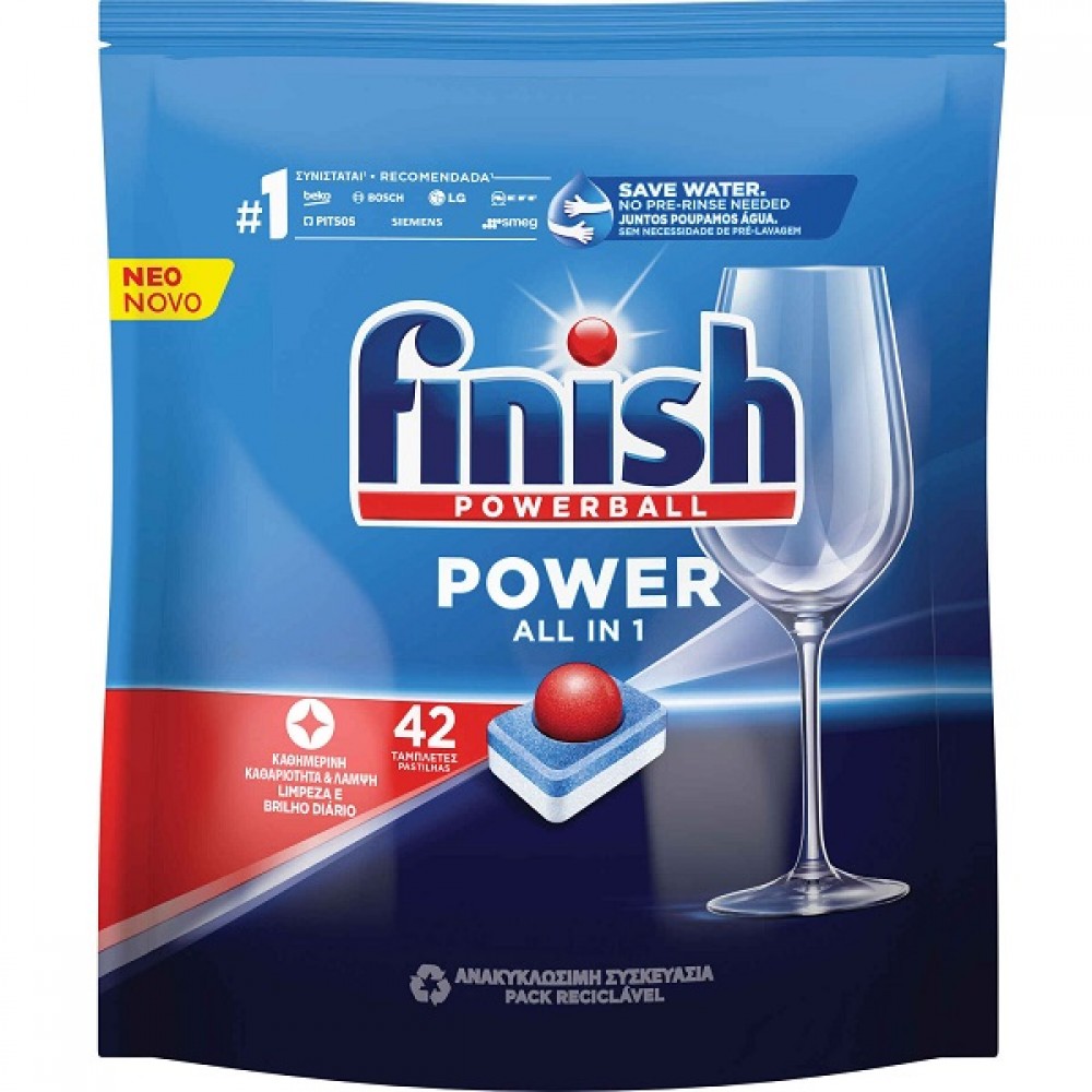 Finish Detergente Máquina Loiça All In 1 Max 42 Pastilhas 1Un.