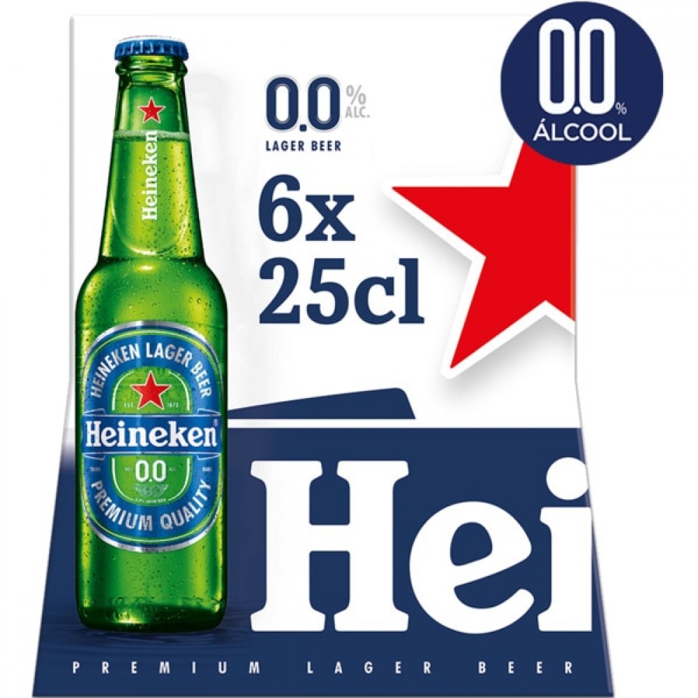 Heineken Cerveja 0,0%Alc. 6x25cl