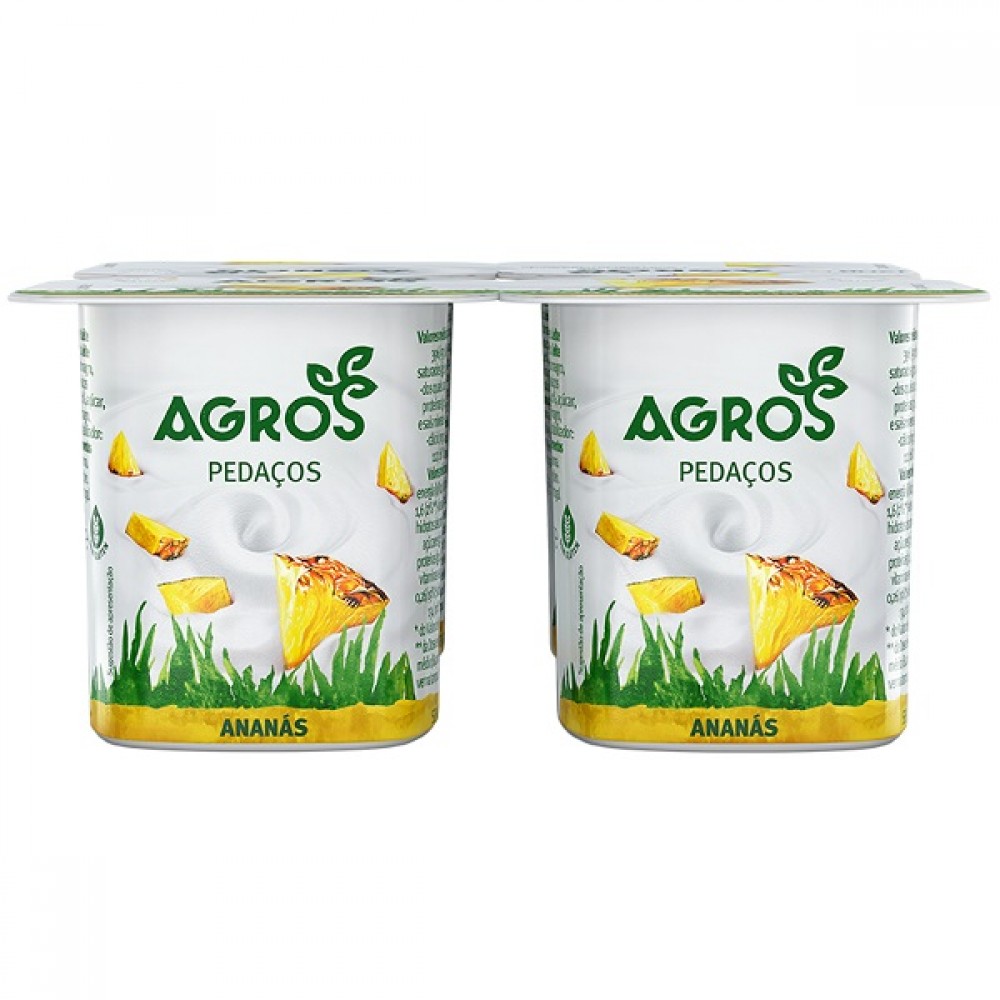 Agros Pedaços Ananas 4x120g