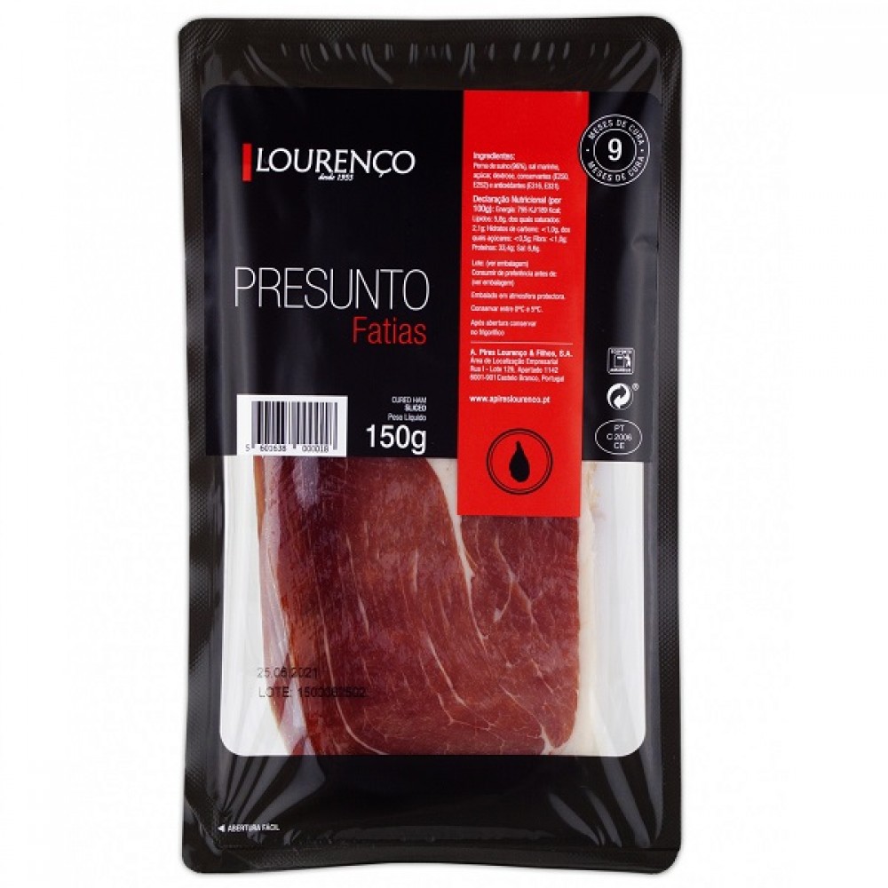 LOURENÇO Presunto Fatias 150g