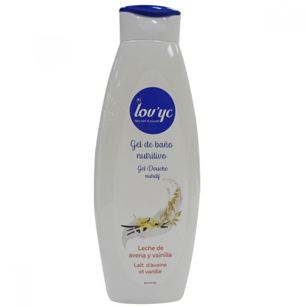 Lov yc Gel de Banho Leite de Aveia Nutritivo e Baunilha 750ml 1Un.