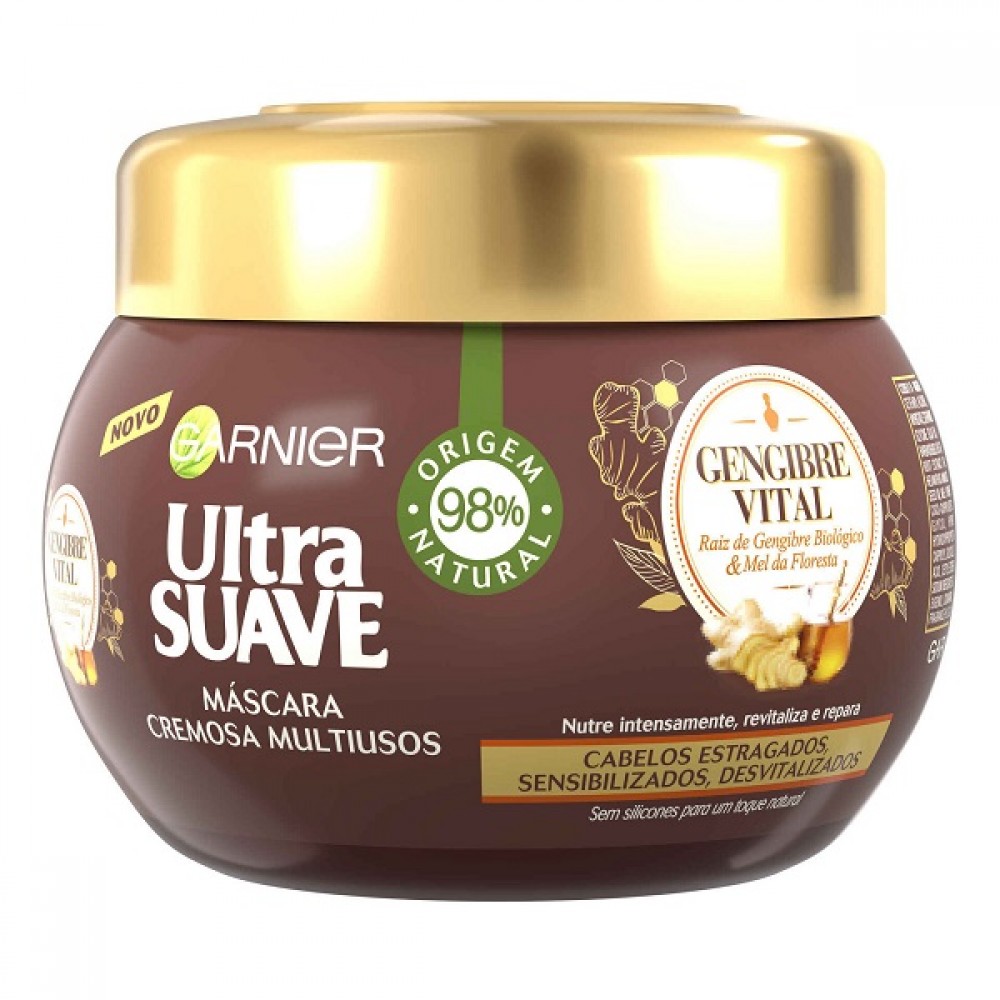 ULTRA SUAVE Máscara Cabelo Estragado Gengibre Vital 300ml 1Un.