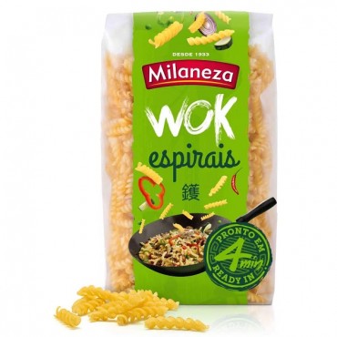 Massa Espirais Wok Milaneza Saco 500g 1Un.