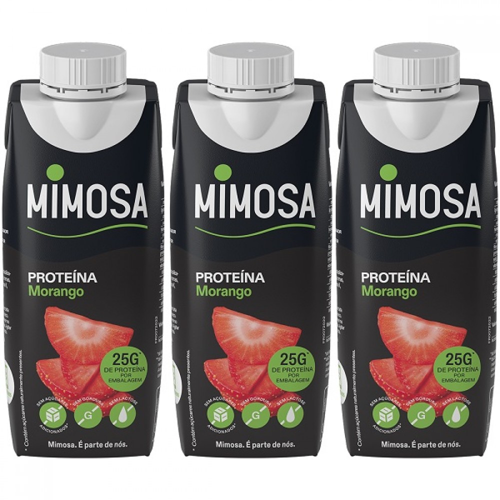 Mimosa Proteína Morango 3x250ml Mimosa Proteína Morango 3x250ml