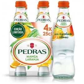 Pedras Água C/Gás Manga-Laranja 4x25cl