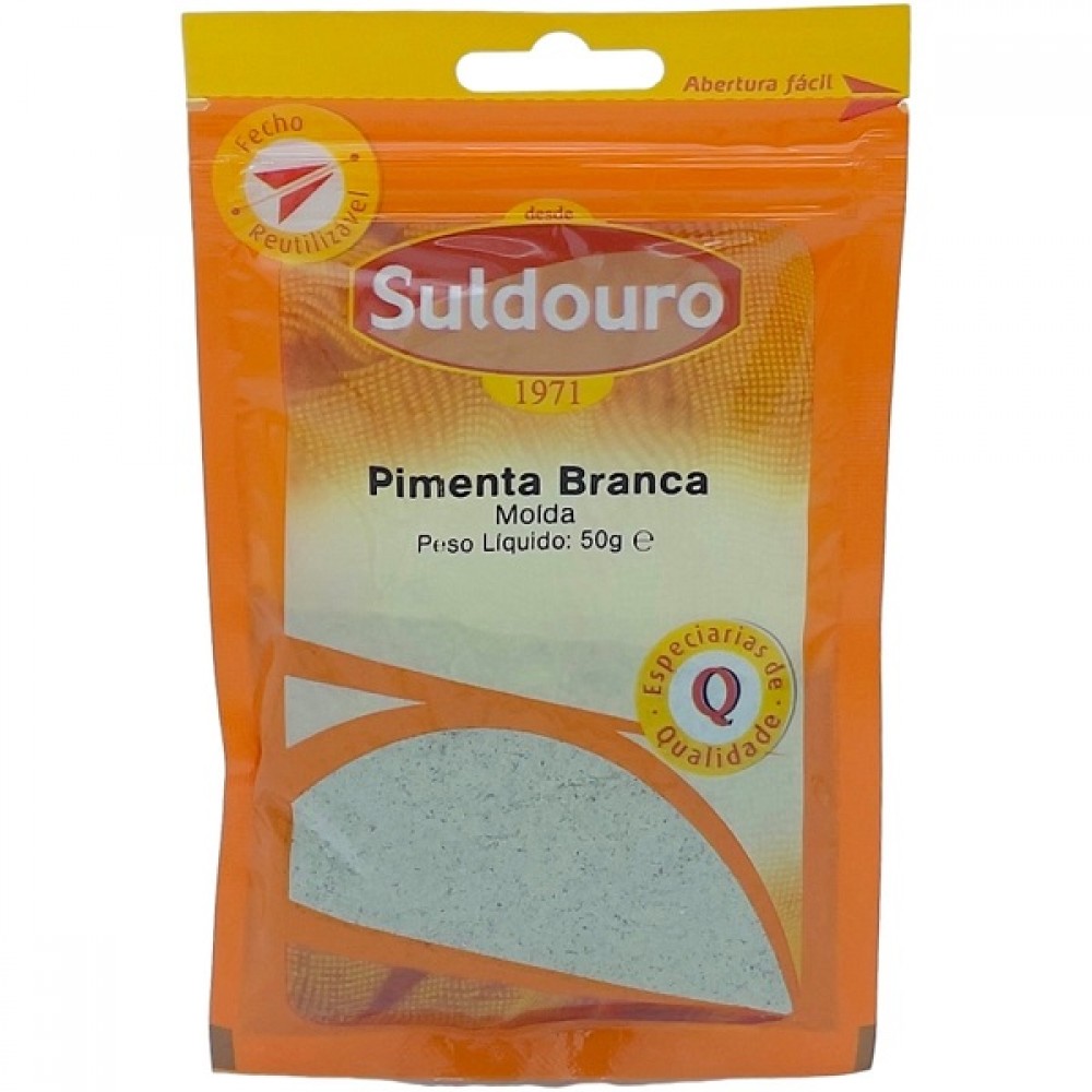 Suldouro Pimenta Branca Moida Saco 50g 1Un.