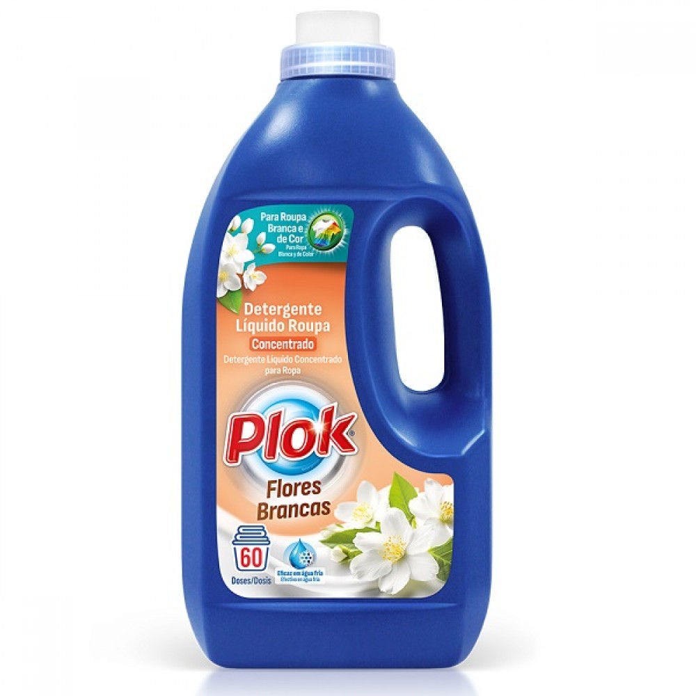 Plok Deterg Liq Flores Brancas  3L