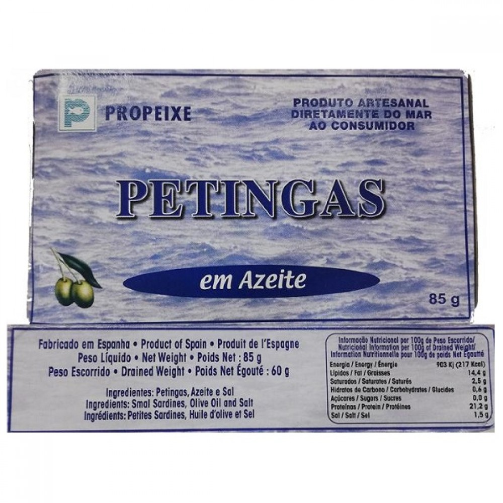 Petinga em Azeite Propeixe Lata 90g 1Un.