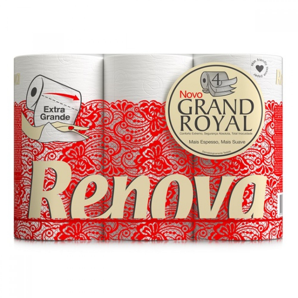 Renova Papel Higienico Grand Royal 4 Folhas P6 1Un.