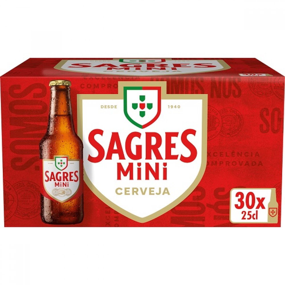 Sagres Cerveja Branca 30x25cl