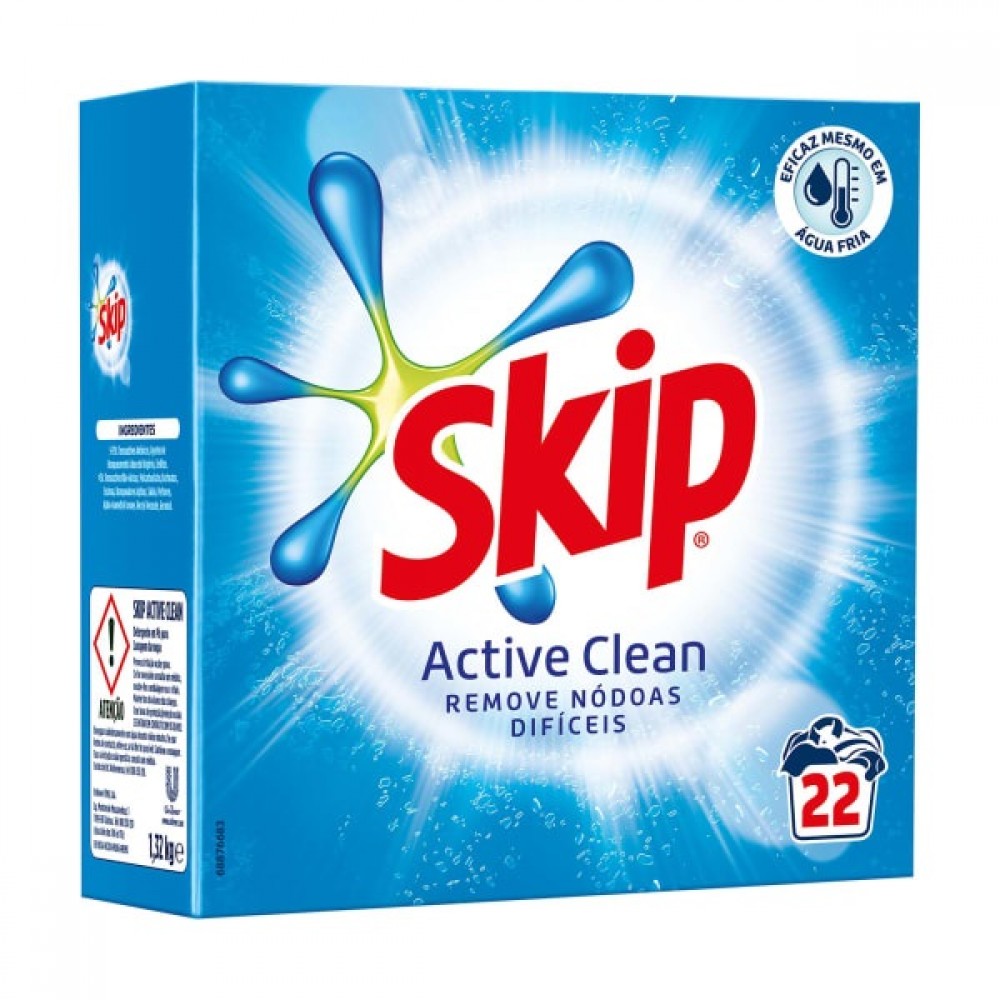 Skip Pó Active Clean 22 Doses 1,32Kg 1Un.
