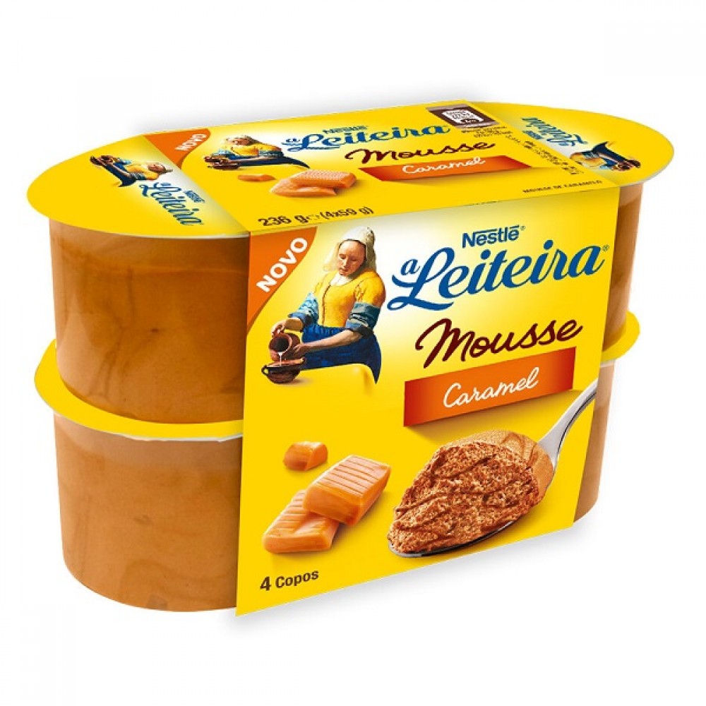 Sobremesa A Leiteira Mousse Caramelo 4x60g 1Un.