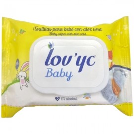 Lov yc 20 Toalhitas umedecidos com Aloe Vera Baby 1Un.