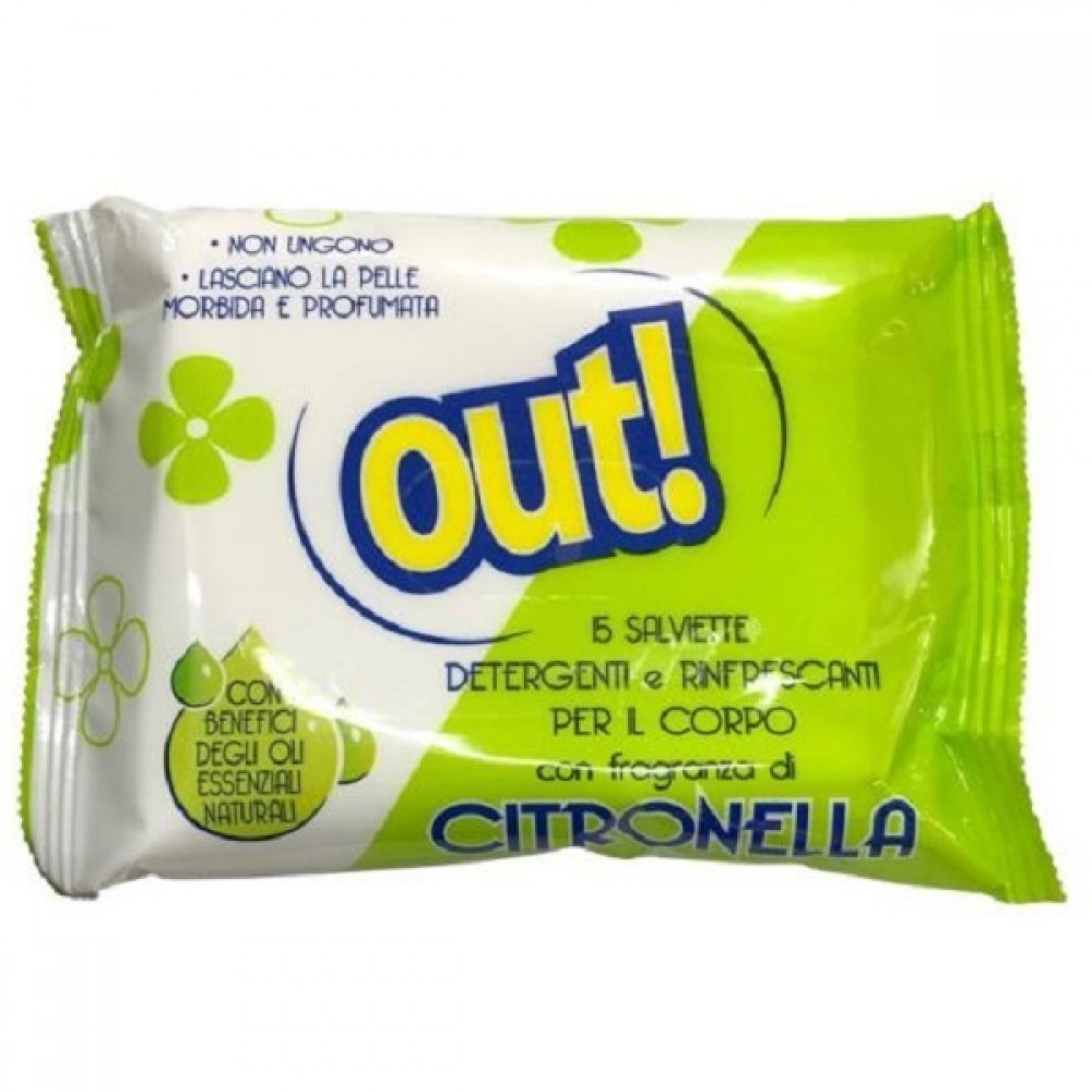 OUT! 15 Toalhitas Citronella (Antimosquitos) Corpo 1Un.