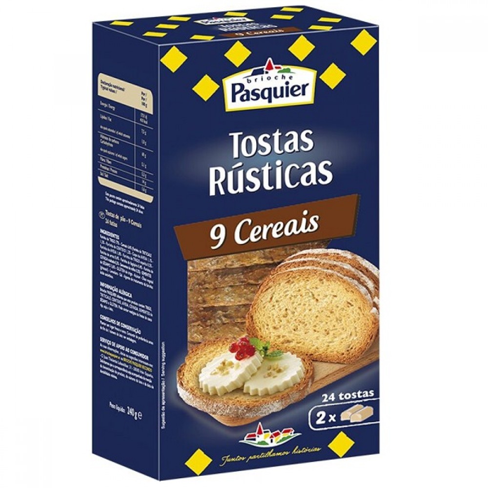 Tosta Pasquier Rústica Brioche 9 Cereais 240g