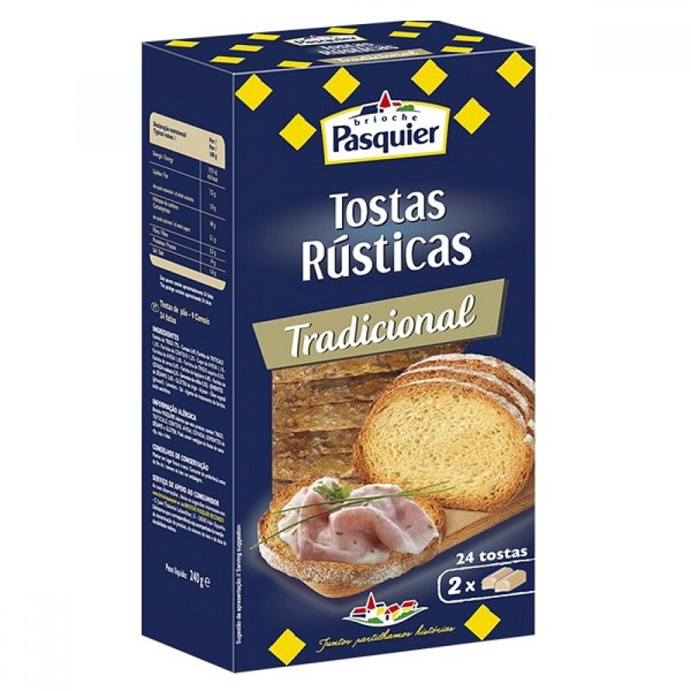 Tosta Pasquier Rústica Brioche Tradicional 240g 1Un.