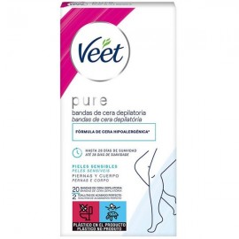 VEET Bandas Cera Depilatória 20U.