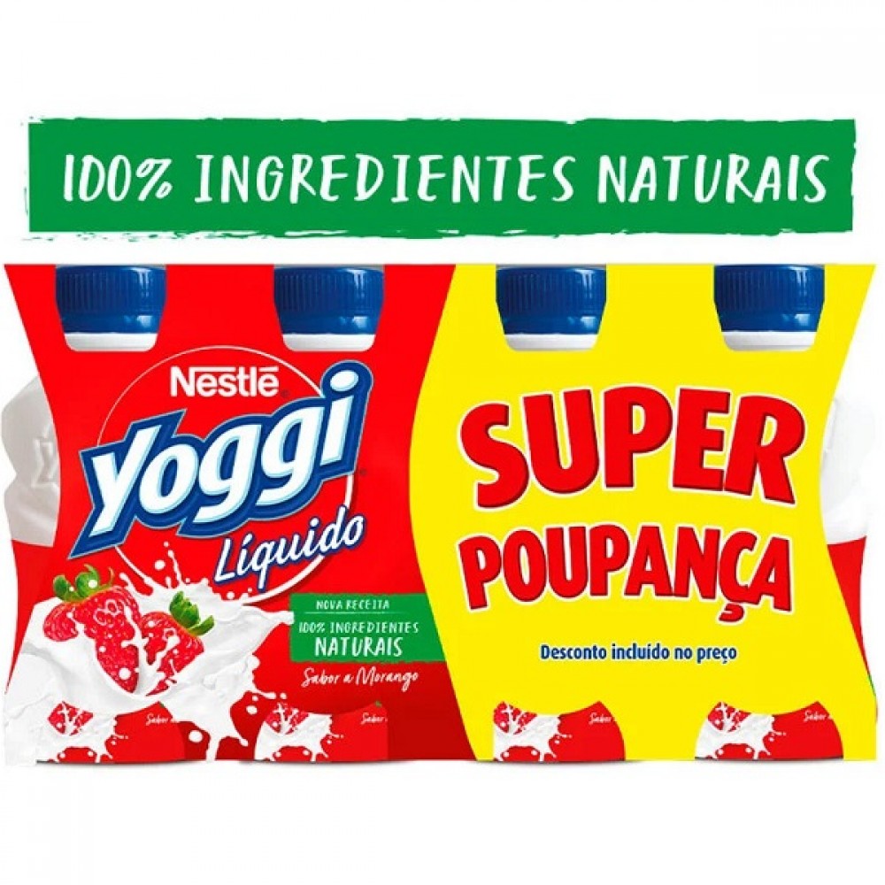 Yoggi Liquido Morango 8x160g